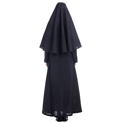 Wholesale Virgin Mary Nuns Costumes For Women Sexy Long Black Nuns Costume Arabic Religion Monk