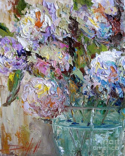 Hydrangea In A Vase Painting By Delilah Smith Fine Art America