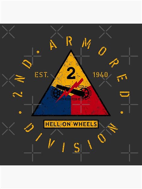 2nd Armored Division Hell On Wheels Poster For Sale By 909apparel