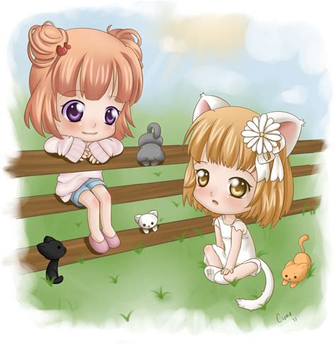 Karri And Emmi By Cupkik On Deviantart Chibi Anime Chibi Anime