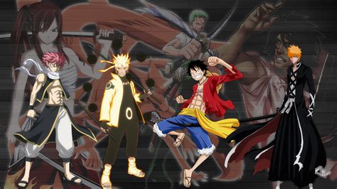 Luffy Naruto And Natsu Wallpaper