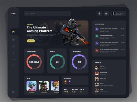 Game Dashboard Concept By Tharaka Herath On Dribbble