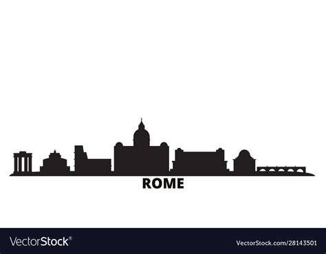 Italy Rome City City Skyline Isolated Royalty Free Vector