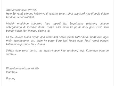 Anda bahkan bisa menggunakan surat pribadi dalam bahasa inggris, yang tentunya akan memberikan warna tersendiri untuk liburan adalah sesuatu hal yang sangat menyenangkan bagi semua orang. 9 Contoh Surat Pribadi untuk Sahabat, Orang Tua/Keluarga ...