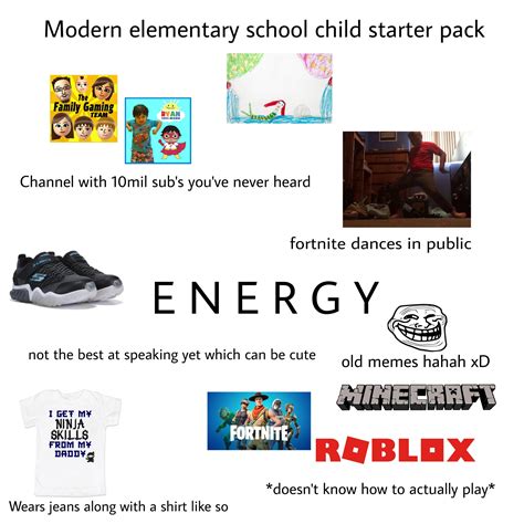 Modern Elementary School Child Starter Pack Rstarterpacks