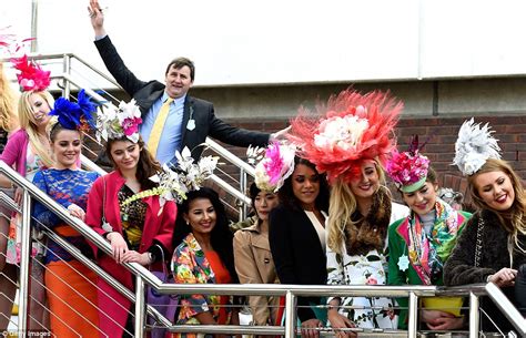 Cheltenham Festival Racegoers Sport Floral Hats For Ladies Day Daily