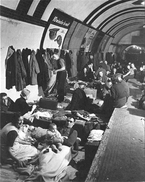 Air Raid Shelter In A London Underground Station During The Blitz
