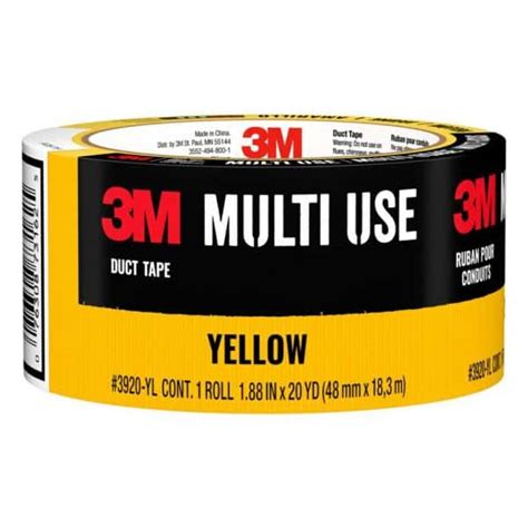 3m 188 In X 20 Yds Multi Use Yellow Colored Duct Tape 1 Roll 3920