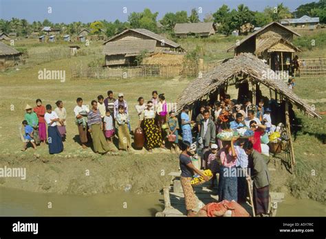 Myanmar Rakhine State Village On The Kaladan River Stock Photo 6518971
