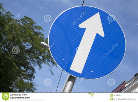 One Way Traffic Sign Stock Image Image Of Objective 88129339
