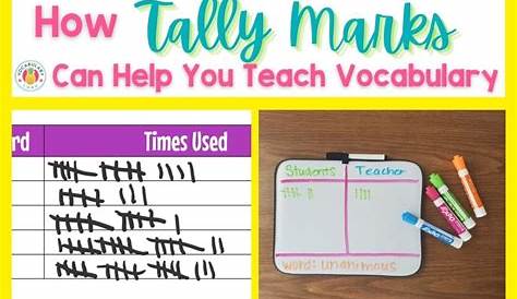 How Tally Marks Can Help You Teach Vocabulary - Vocabulary Luau