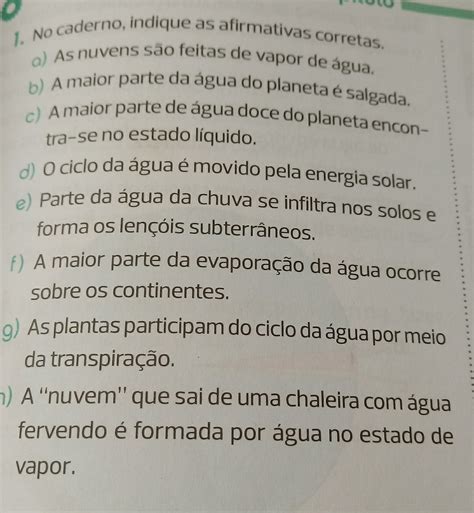 No Caderno Indique As Afirmativas Corretas