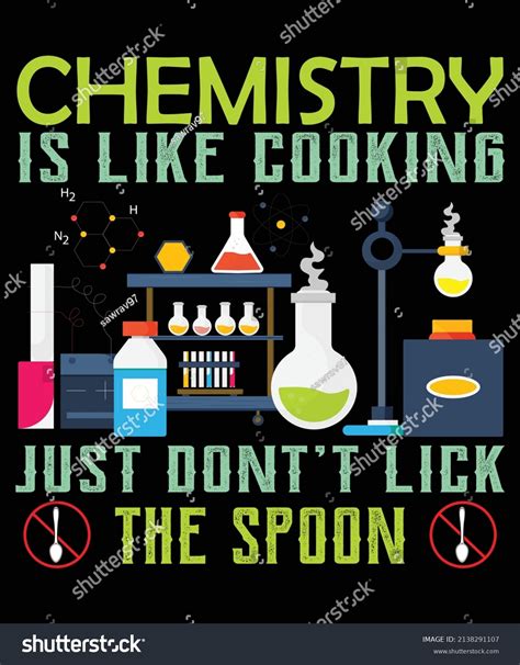 Chemistry Like Cooking T Shirt Vector Stock Vector Royalty Free