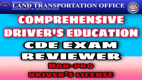Lto Cde Online Validation Exam Reviewer Drivers License Renewal