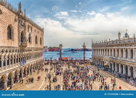 Aerial View Of The Iconic St Mark S Square Venice Italy Editorial