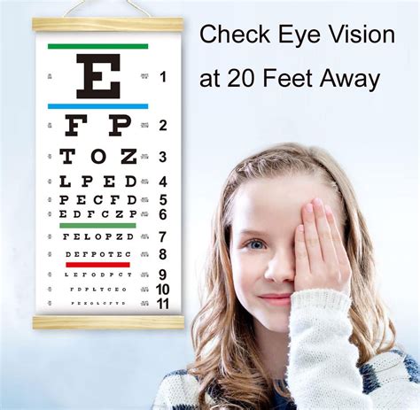 Buy Snellen Eye Chart Eye Charts For Eye Exams 20 Feet With Wooden