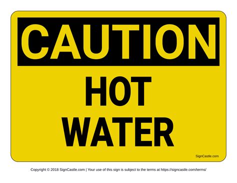 Hot Water Signs Poster Template