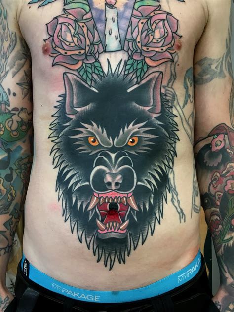 Maybe you would like to learn more about one of these? Traditional wolf head | Traditional Tattoo by Myke ...