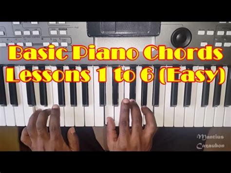 Basic Piano Chords For Beginners Lessons 1 To 6 How To Play Easy