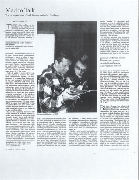 Jack Kerouac And Allen Ginsberg The Letters New York Sunday Times