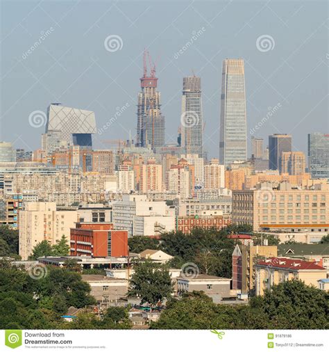 Skyscrapers In Beijing Cbd China Editorial Photo Image Of Central