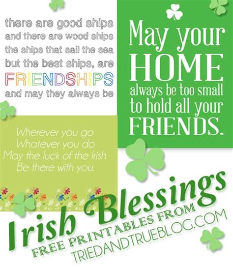Irish Blessings Free Printables Tried And True