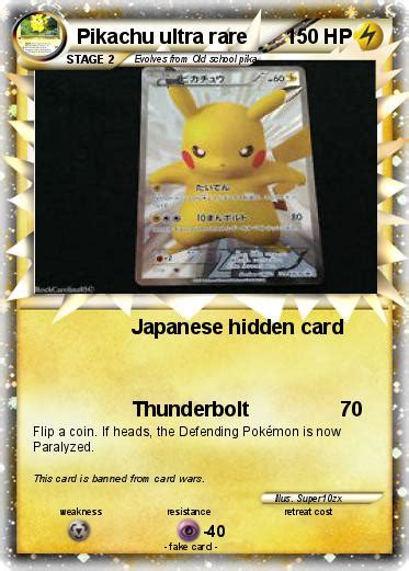 The rarer the card, the more expensive it becomes. Pokémon Pikachu ultra rare - Japanese hidden card - My ...
