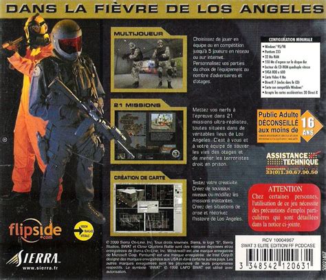 Swat 3 Close Quarters Battle Elite Edition 2000 Windows Box Cover