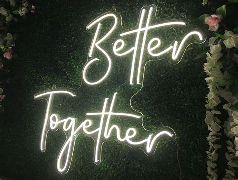 Better Together Neon Sign Flex Led Text Neon Light Sign Led | Etsy