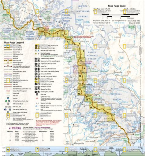 California Pacific Crest Trail Maps National Geographic Trails
