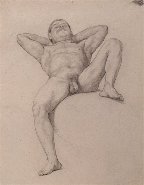 Life Drawing Of A Reclining Male Nude Works Of Art RA Collection