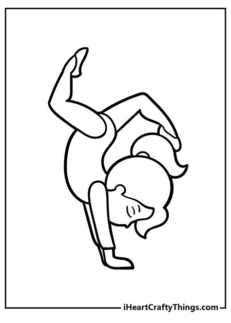 Printable Realistic Gymnastic Coloring Pages