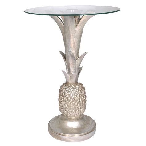 Ashby Silver Pineapple Side Table 50x50x64cm From Wj Sampson