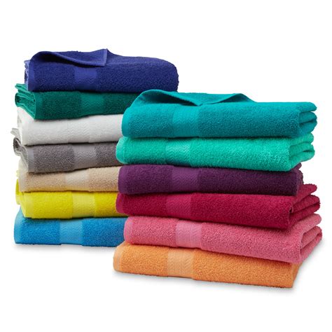 Regular cotton is the base standard for towels. Essential Home Sutton Cotton Bath Towels Hand Towels or ...