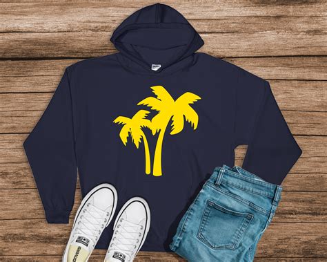 Palm Beach Summer Hoodie Palm Tree Hoodie Etsy