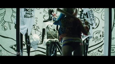 sexy harley quinn bending over suicide squad trailer 1 margot robbie youtube