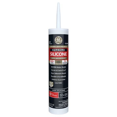 Shop Ge Clear Silicone Kitchen And Bathroom Caulk At