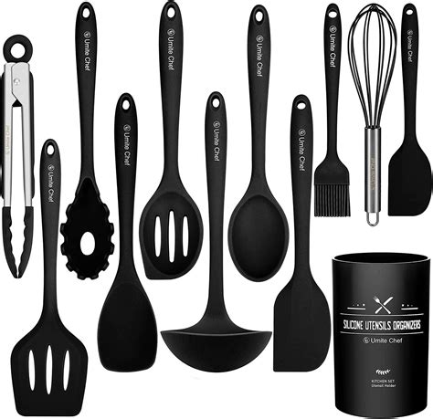 Umite Chef Kitchen Utensils Set 15 Pieces Silicone Heat Resistant Non