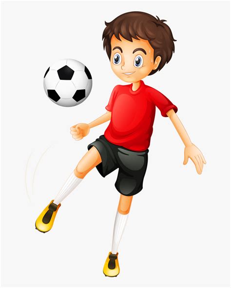 Boy Playing Football Cartoon Clipart Png Download
