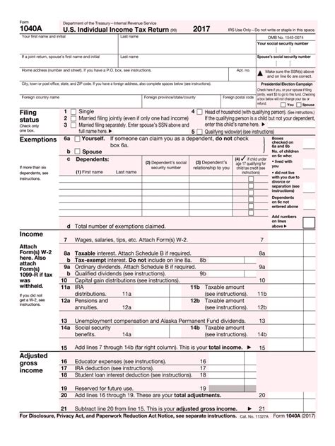 1040a Printable Form Fill Out And Sign Printable Pdf Template Signnow