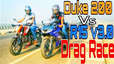 Download the latest version of drag racer for windows. Duke 200 vs R15 V3 Drag Race | Top End | Highway Battle ...
