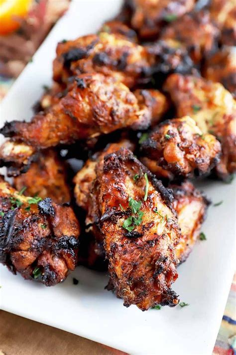 Chicken wings are ready to serve right off the bbq — no need to let them rest. Grilled Jamaican Jerk Chicken Wings Recipe | Foodal | Recipe | Chicken wing recipes, Jerk ...