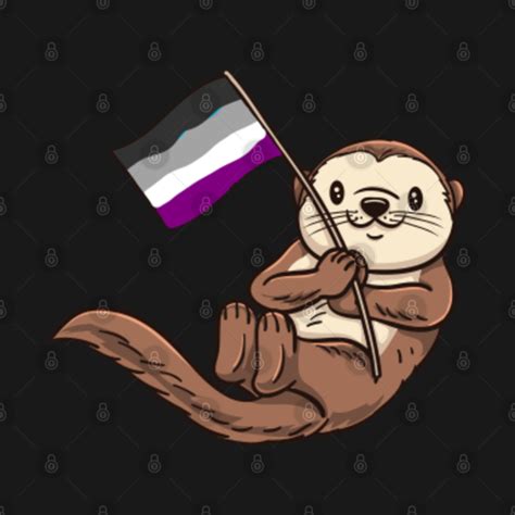 Sea Otter Asexual Pride Flag Ace Pride T Shirt Teepublic