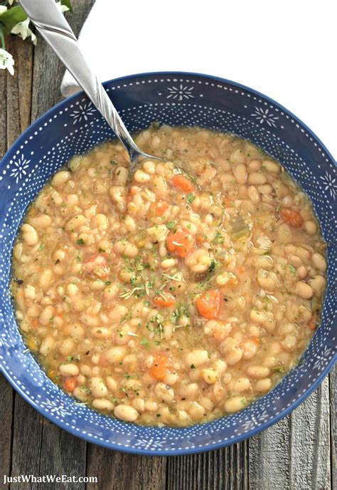 Make this hearty white bean soup using your pantry ingredients! Slow Cooker White Bean Soup - Gluten Free & Vegan - Just ...