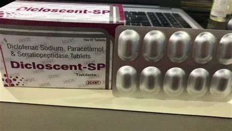 Diclofenac Sodium Paracetamol And Serratiopeptidase Tablet At Rs Strip Diclofenac Sodium