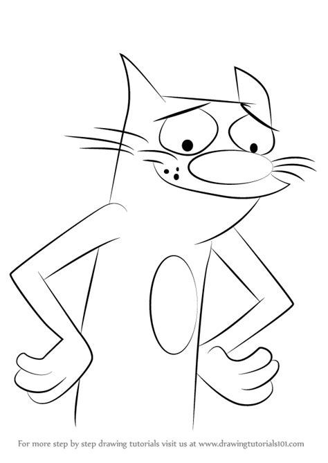 How To Draw Cat From Catdog Catdog Step By Step