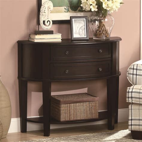 Coaster Accent Tables 950156 Demilune Entry Sofa Table Value City