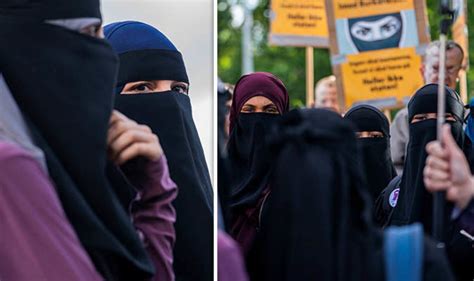 Burka Ban Protest Protestors March After First Burka Fine Handed Out