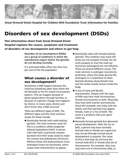 Disorders Of Sex Development Dsds