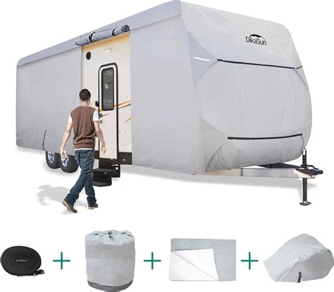 Dikasun Travel Trailer Rv Cover Fits For 35 38 For Rvs